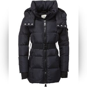 SAM Noho Belted Matte Shell Down Puffer Coat Suze XS